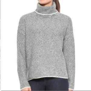 Christian Siriano Gray Patterned SoftTurtleneck Sweater